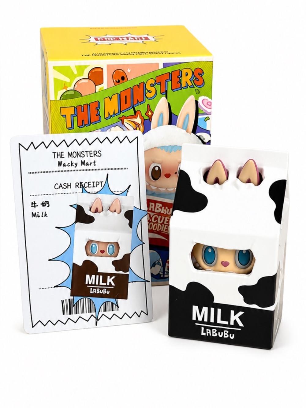THE MONSTERS Wacky Mart Series Milk Labubu Figurine